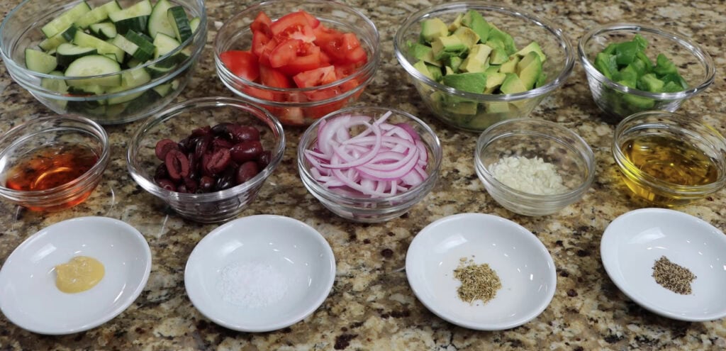 Ingredients for Greek Salad 