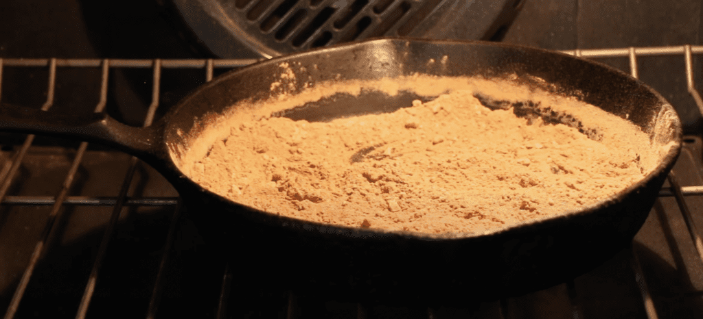 Flour in a pan
