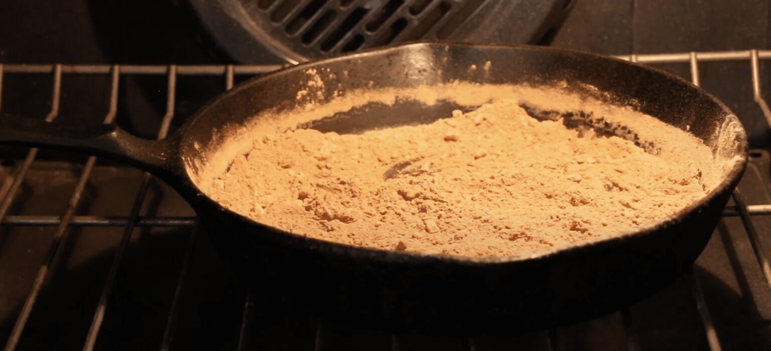 Flour in a pan
