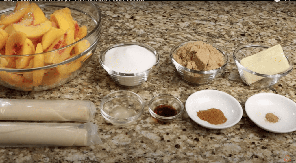 ingredients for peach cobbler recipe