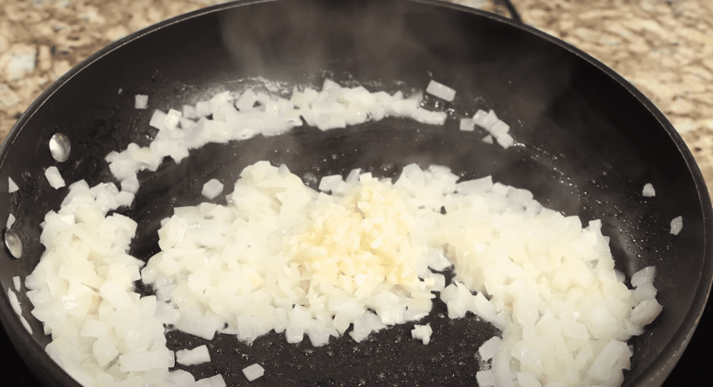sautéing onions and garlic