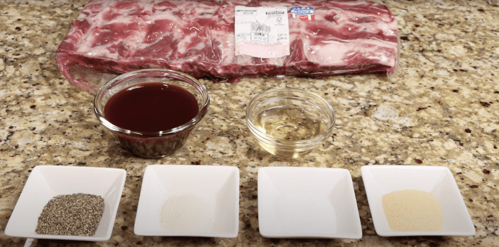 ingredients for oven baked ribs