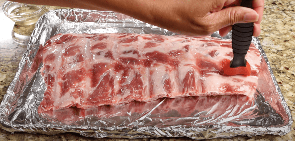slab of oven baked ribs