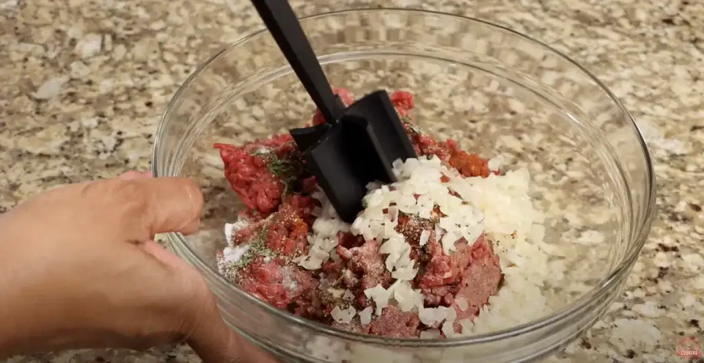 Combining ingredients for Meatloaf