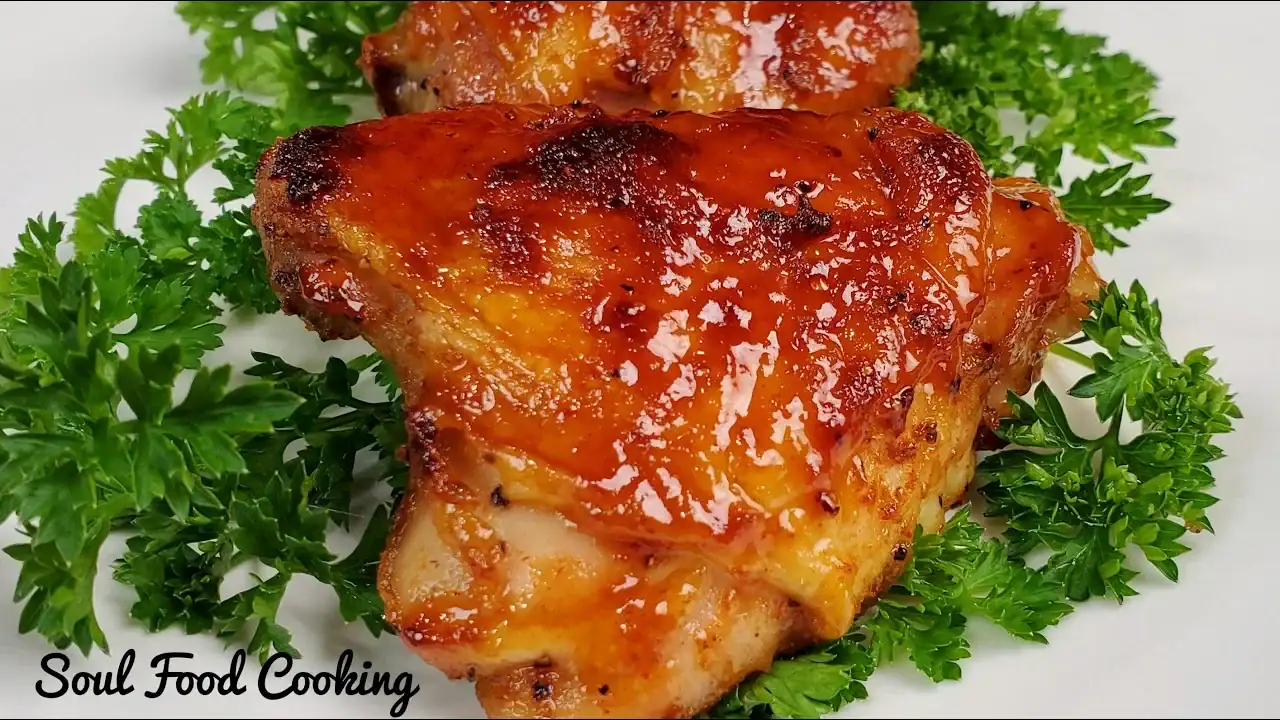 oven baked barbecue thighs