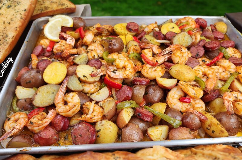 Sheet Pan Shrimp and Sausage Recipe