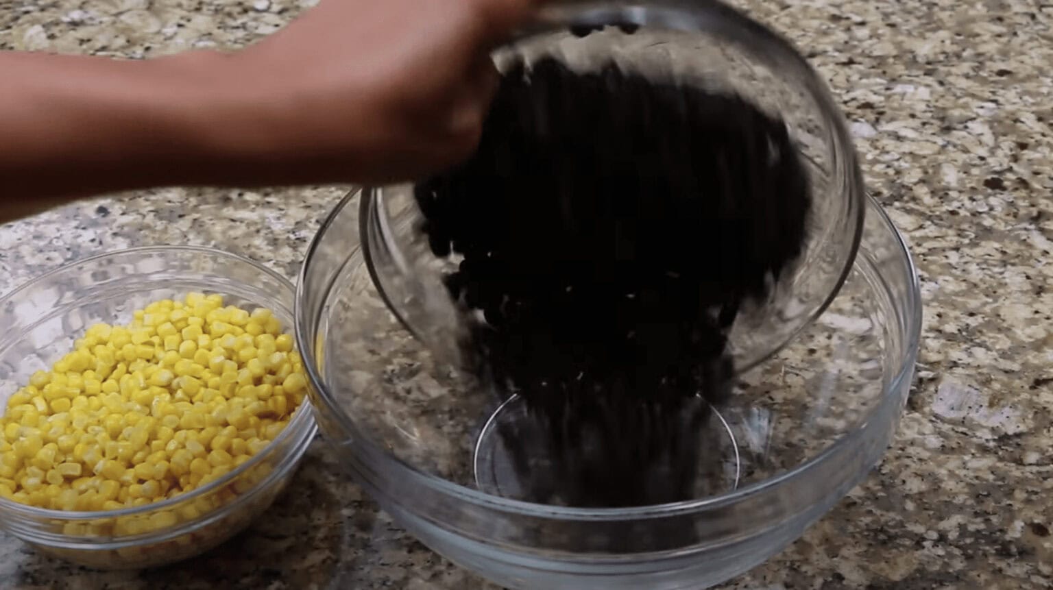 black beans and corn