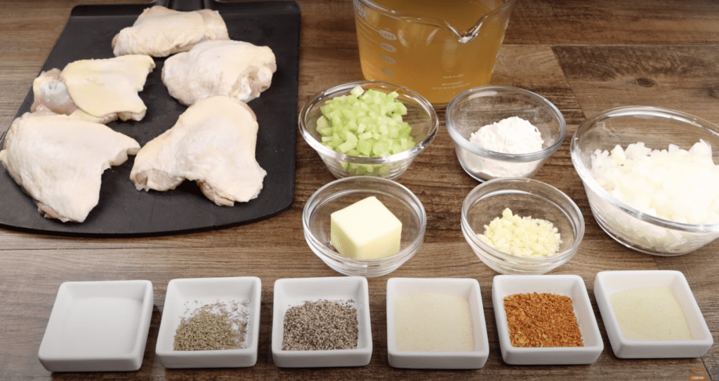 Ingredients for Southern Stewed Chicken