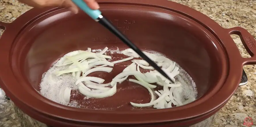 Sautéing the Onions for the Slow Cooker Oxtails