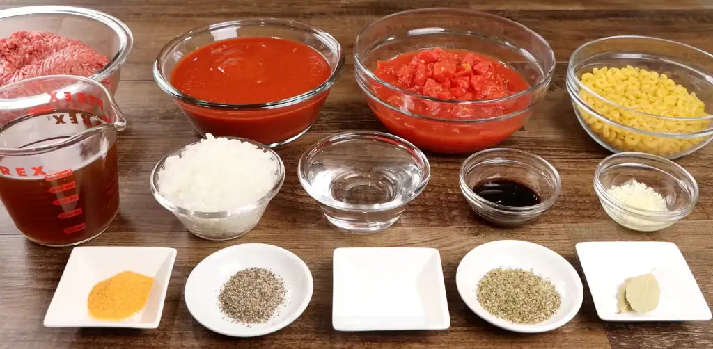 Ingredients for Goulash