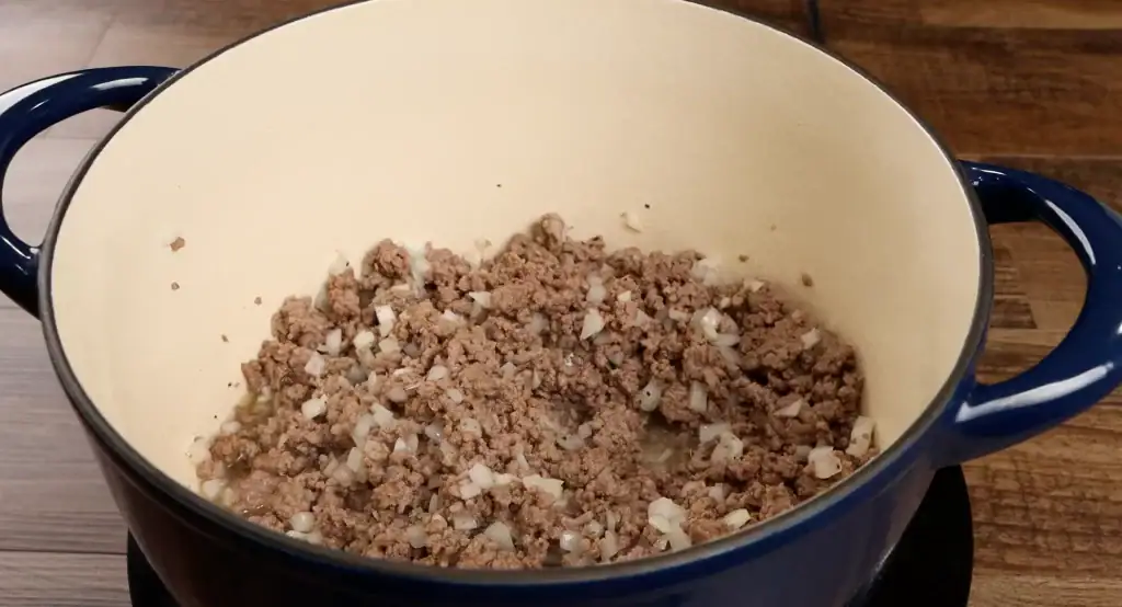 Onions and Ground Beef for Goulash