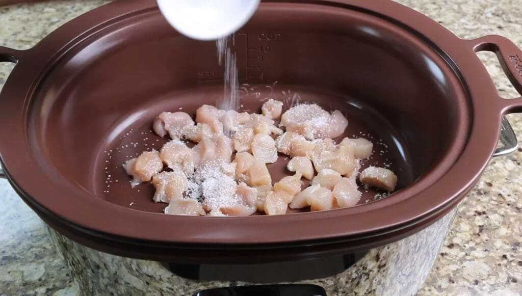 seasoning the chicken 