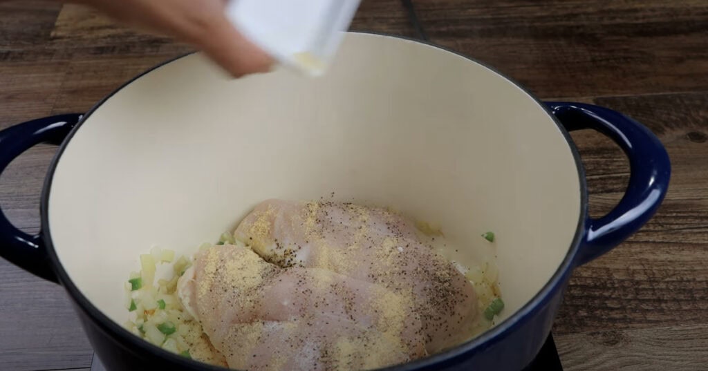 Cooking the Chicken for Chicken Tortilla Soup