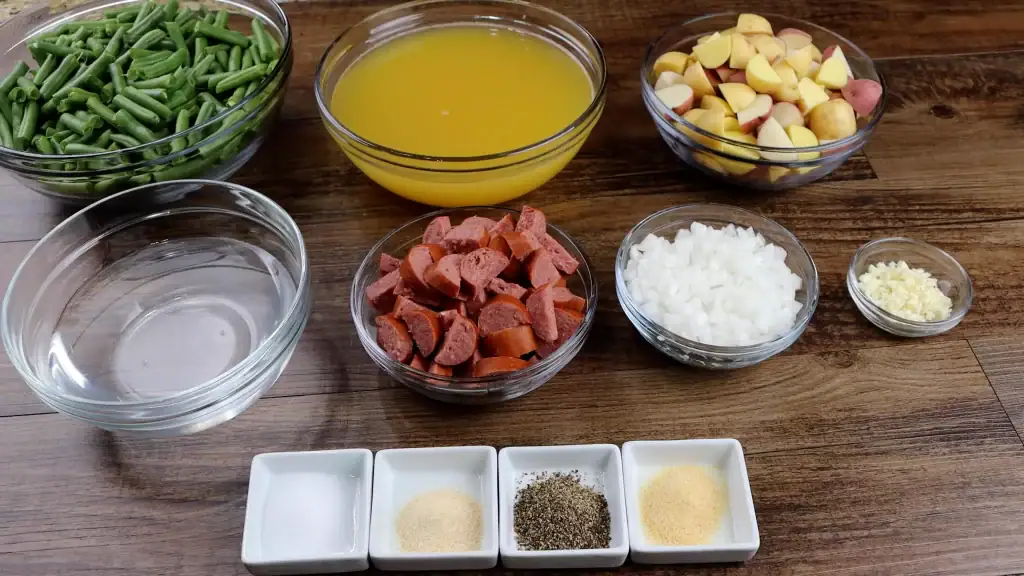 sausage green beans and potatoes