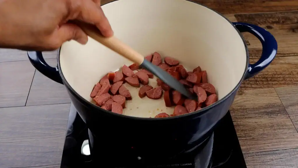 browning the sausage
