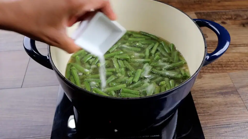 seasoning the green beans