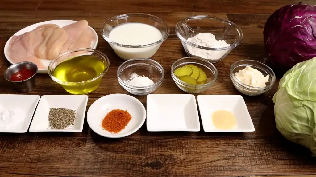 ingredients for spicy chicken sandwich