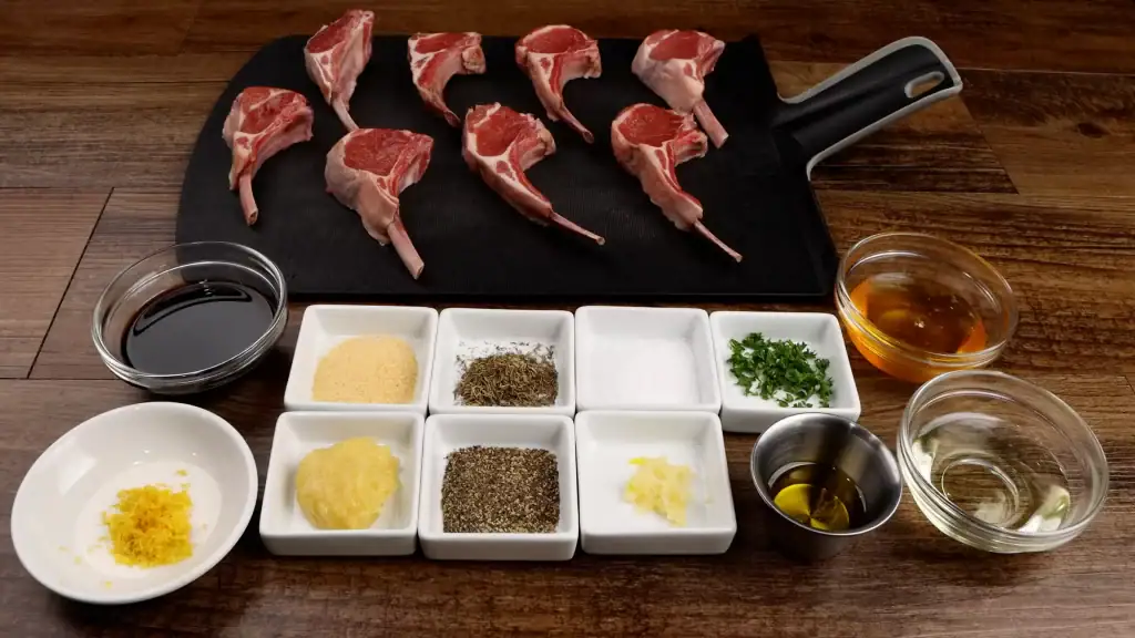 ingredients for honey glazed lamb chops