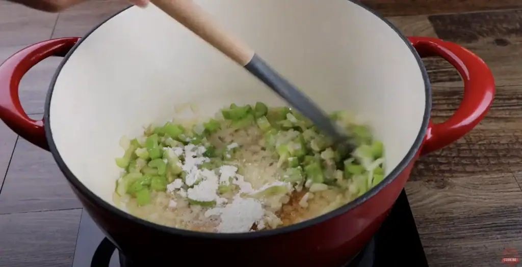 Making the Roux for Chicken and dumplings