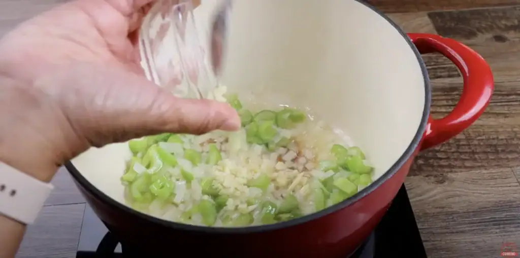 Sautéing Vegetable for Chicken and Dumplings