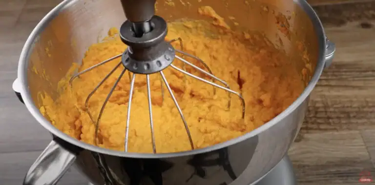 Mix Sweet Potatoes in stand mixer