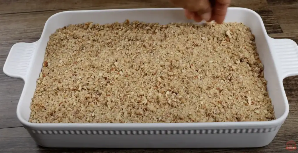 Sprinkle Nut topping on Sweet Potato Casserole