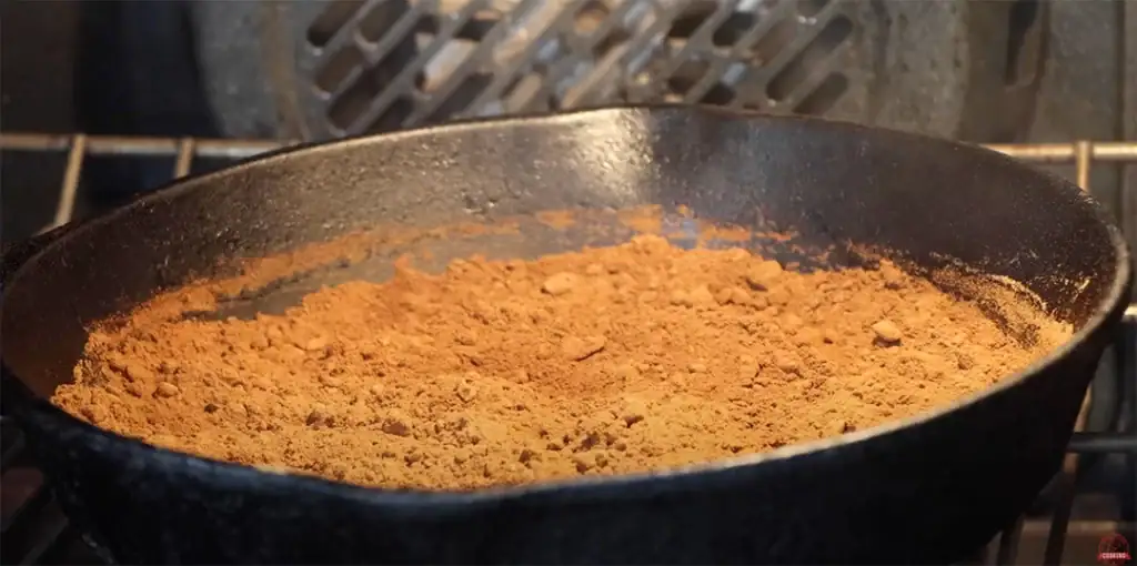 roasted flour to make the rue for gumbo