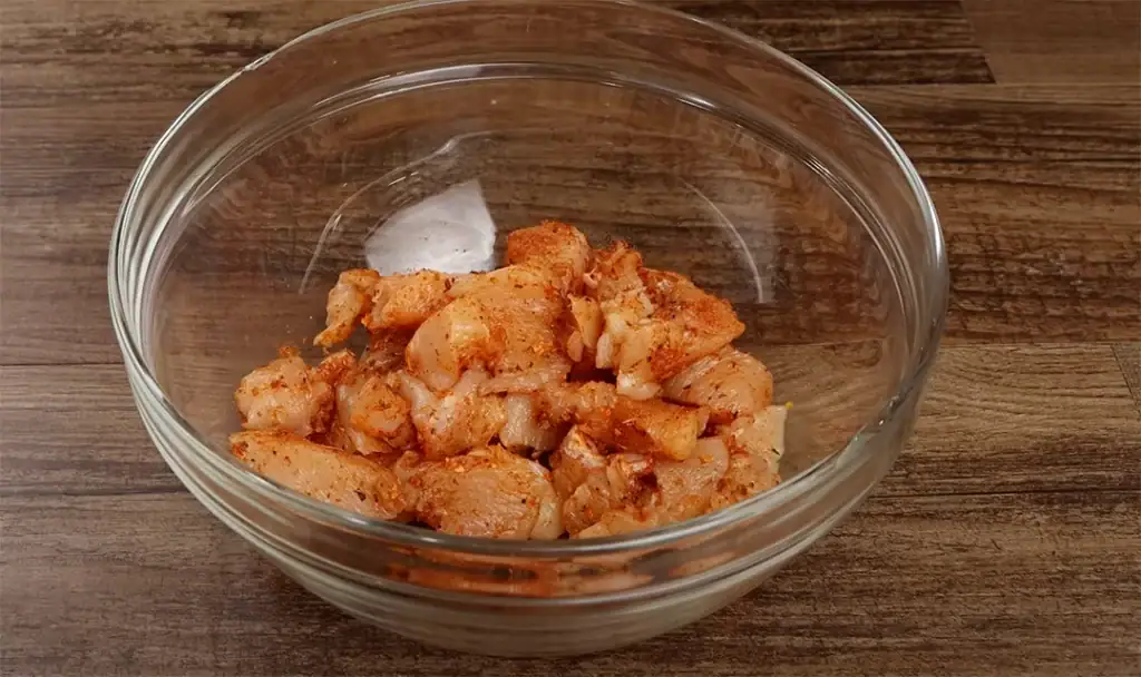 Seasoning Chicken for Jambalaya