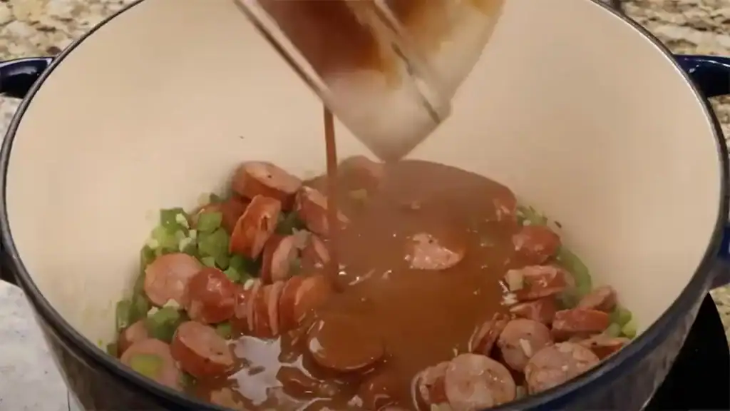 Roux for Shrimp and Sausage Gumbo 