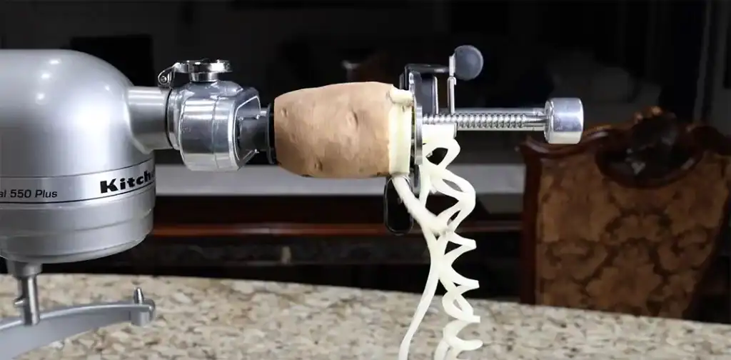 Spiralizing Potatoes for Curly Fries