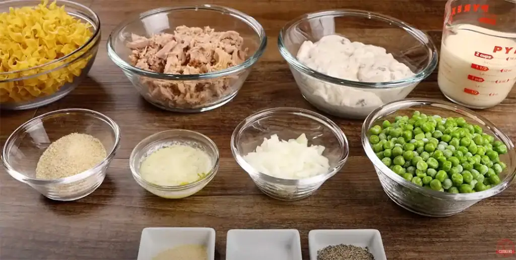 Ingredients for Tuna Noodle Casserole