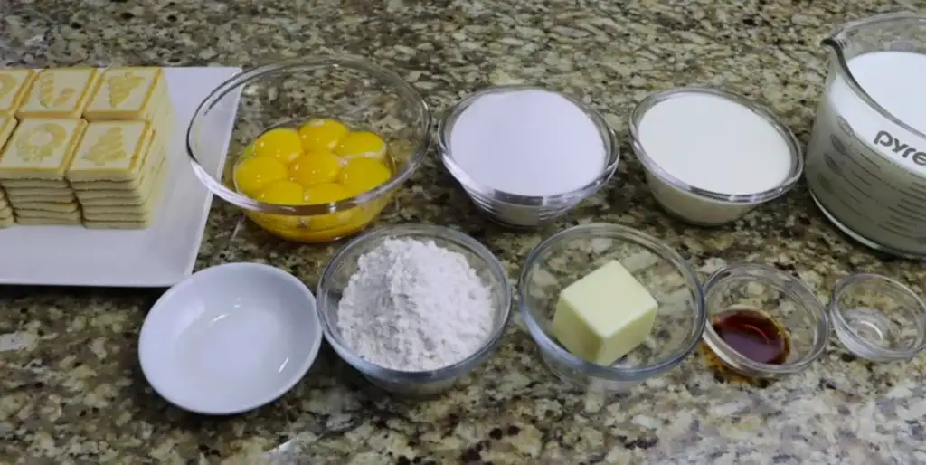 Ingredients for Chessman Banana Pudding
