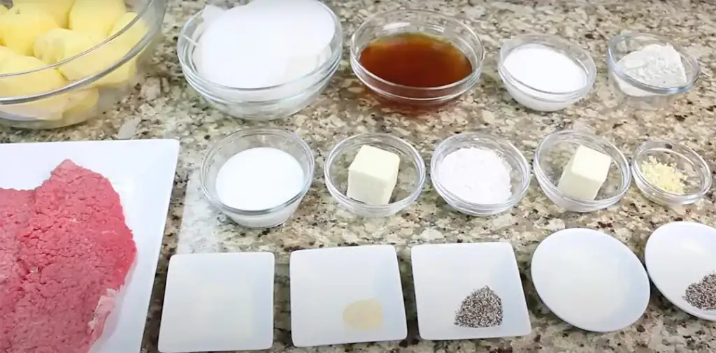 Ingredients for Smothered Steak and Mashed Potatoes