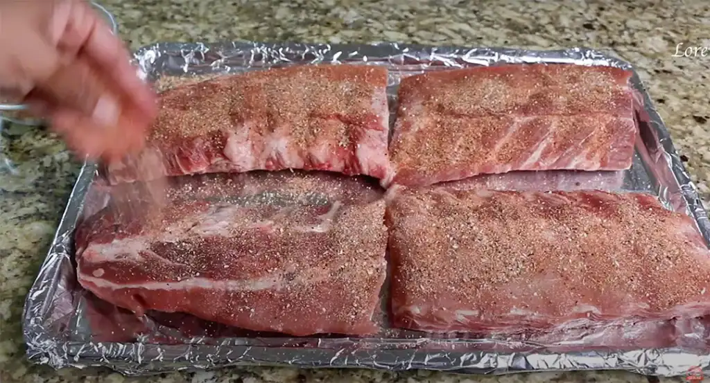 Seasoning the Slow Cooker Baby Back Ribs