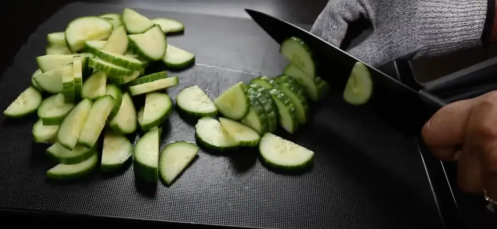 Slicing Cucumber for Cucumber Dill Salad