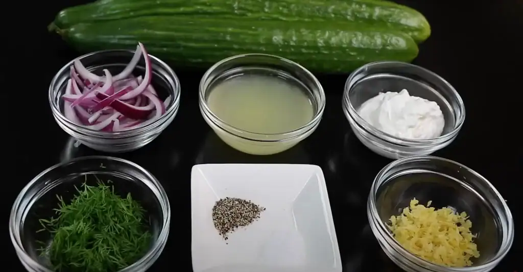Ingredients for Cucumber Dill Salad