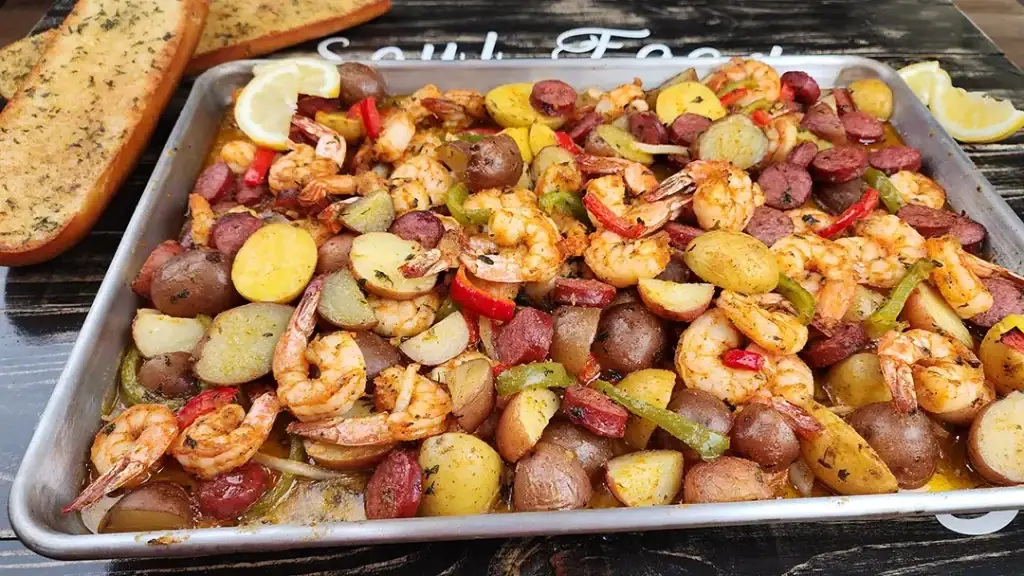Sheet Pan Shrimp and Sausage