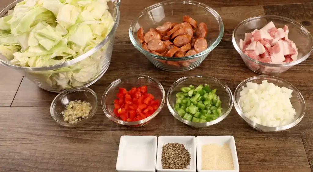 Ingredients for Fried Cabbage