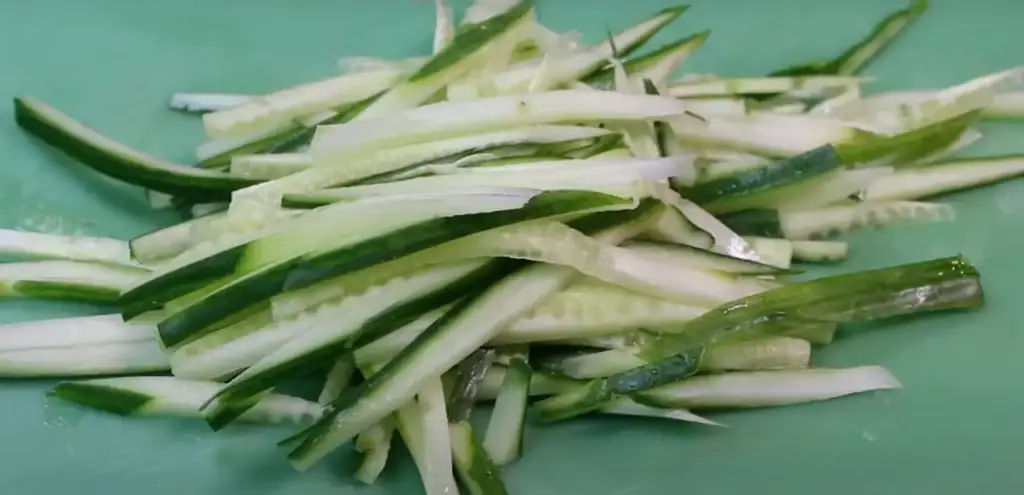 Shredded Cucumber for Thai Cucumber Salad