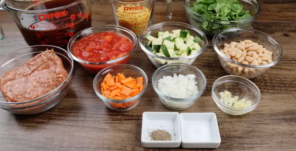 Ingredients for Italian Sausage Soup