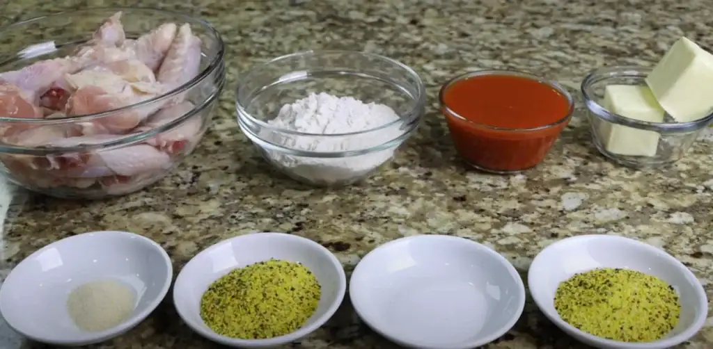 Ingredients for Lemon Pepper Wet Wings