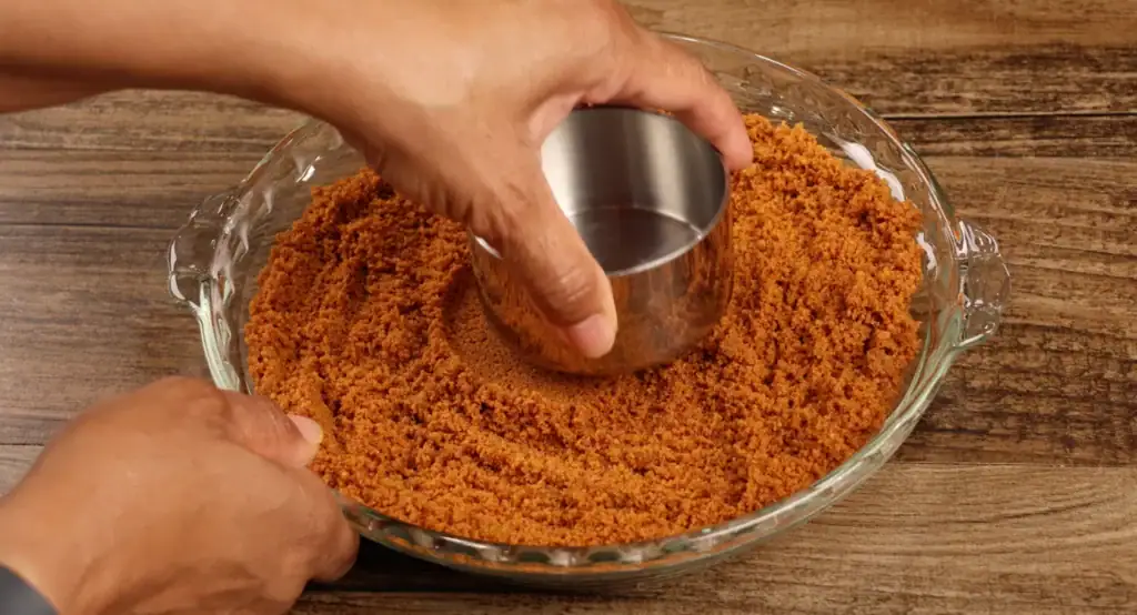Making the Biscoff Cookie Pie Crust