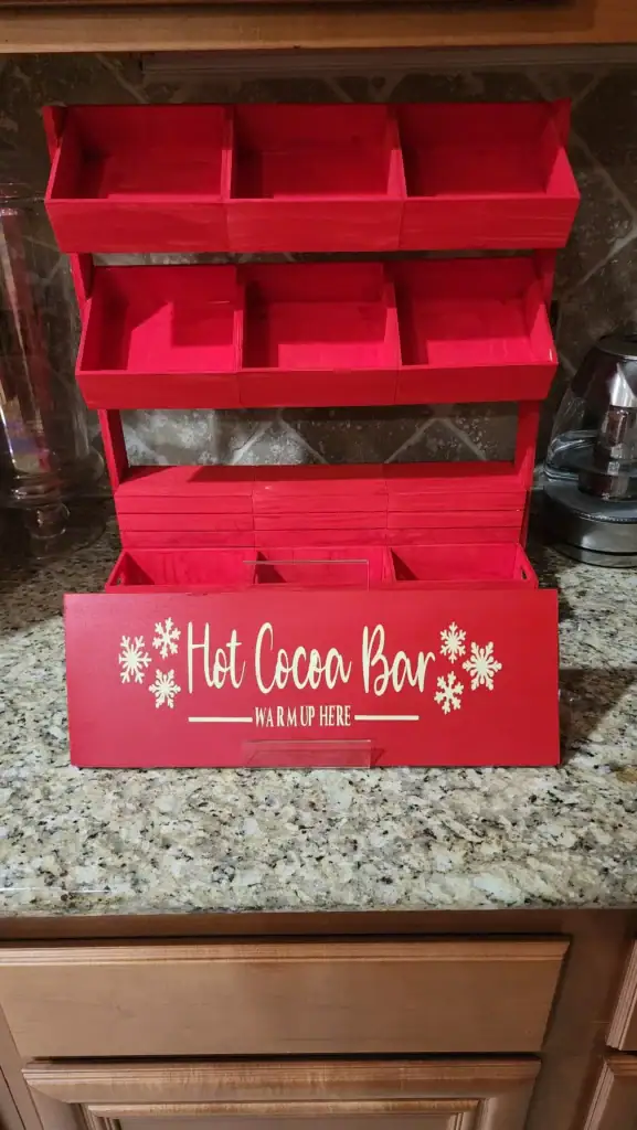 Making a hot cocoa bar