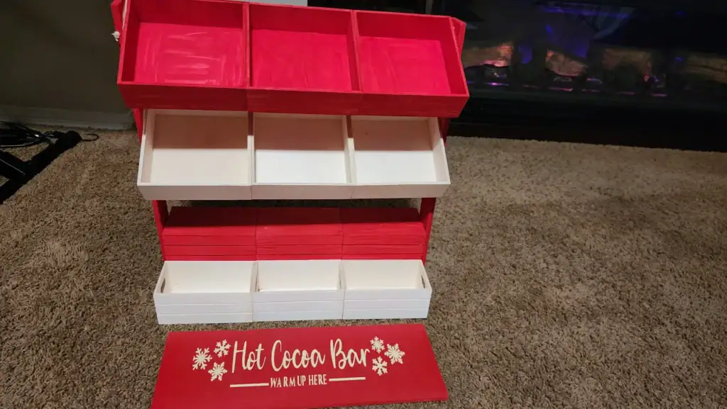 Making a hot cocoa bar