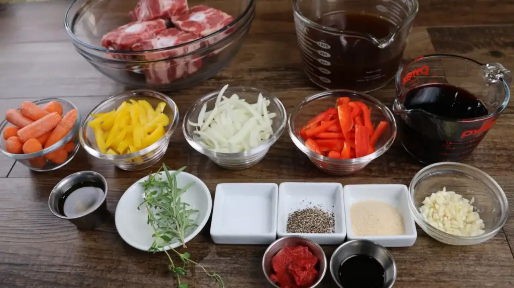 Ingredients for Braised Oxtails
