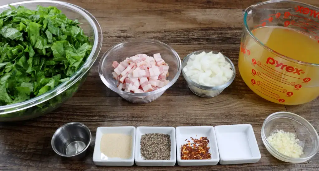 Ingredients for Mustard Greens Recipe