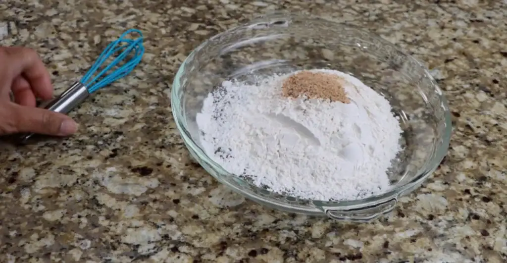 Combining Seasoning and Flour for Batter for Fried Pork Chops