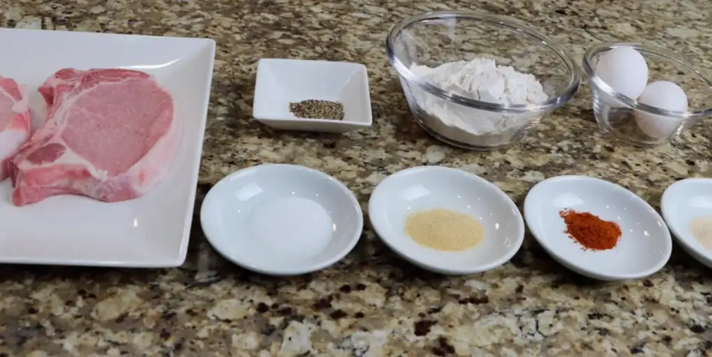 Ingredients for Fried Pork Chops