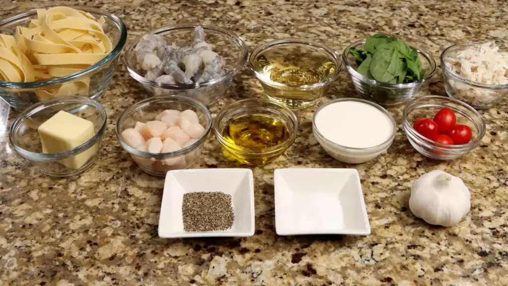 Seafood Pasta Ingredients