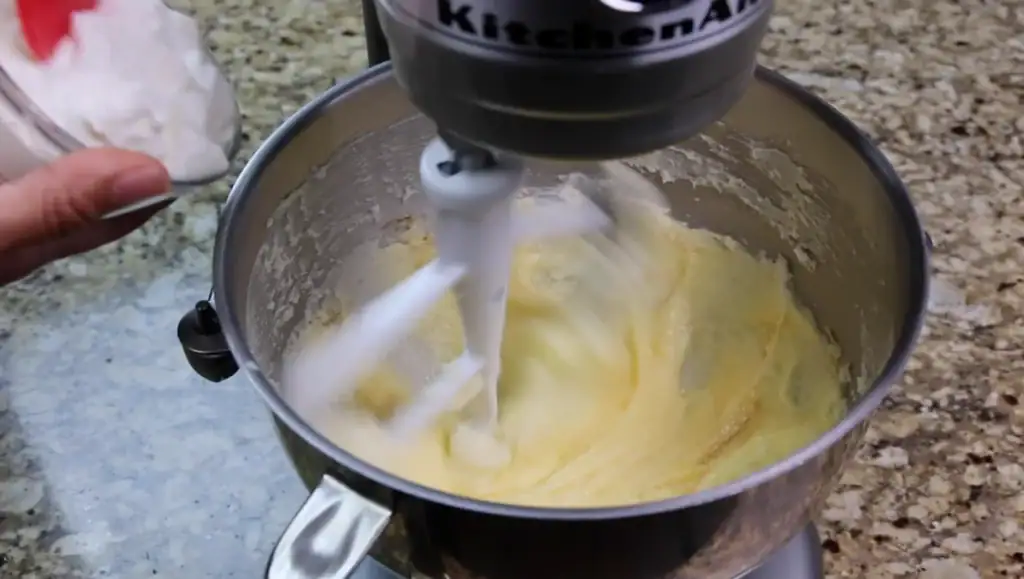 Adding the Sour Cream for Coffee Cake